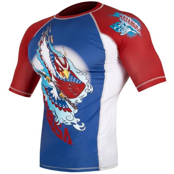 Купить Рашгард Hayabusa Ninja Falcon Rashguard Short Sleeve - Blue/Red поцене 4 100 руб. в интернет магазине